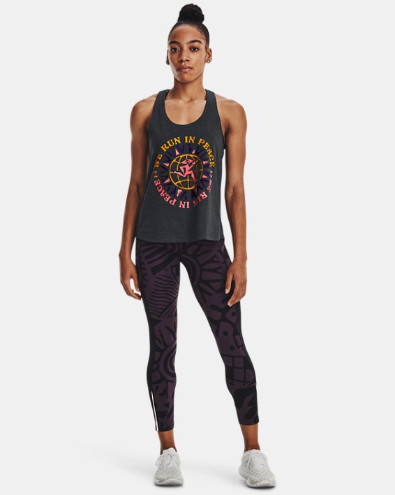 Women's UA Launch Printed Ankle Tights in Purple image number 2